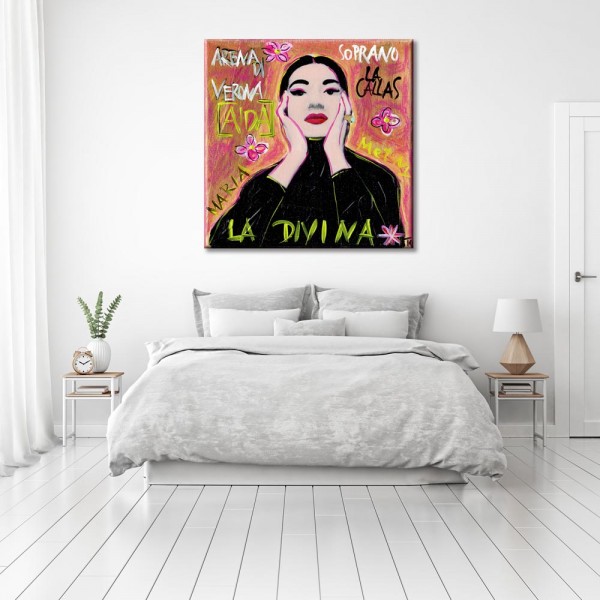 Kathrin Thiede Maria Callas Collage Bild auf Leinwand
