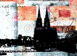 Leinwandbild &quot;Köln bei Tag und Nacht 1&quot; von Vittorio Vitale ab 50x70 cm
